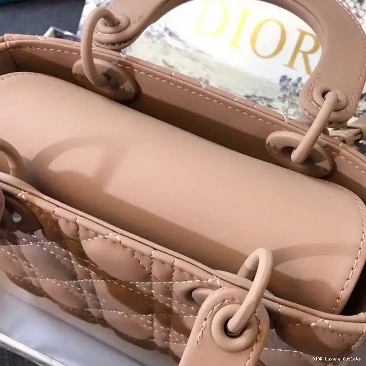 Cheap Dior Bag ABCDior Cannage Apricot My Ultramatte Lady Calfskin 0519 Luxury
